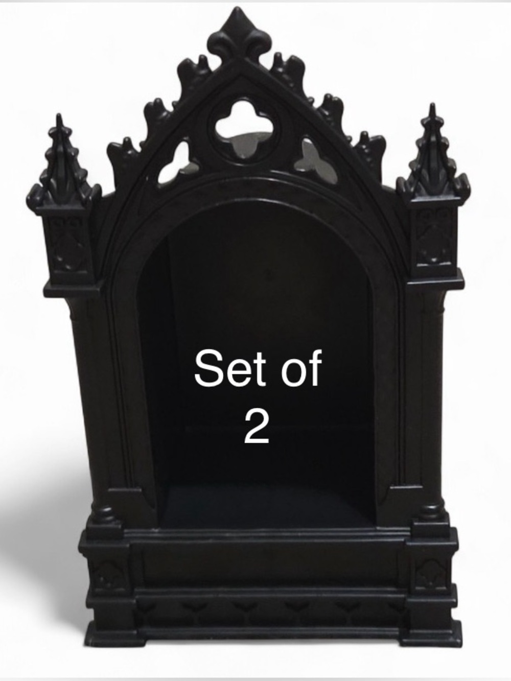 2026 Target Bullseye Halloween Black Gothic Cathedral Window Fireplace Display